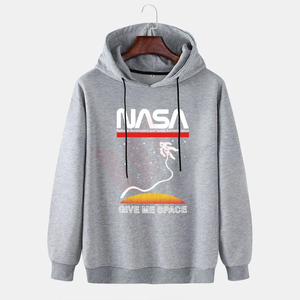 Sudadera con Capucha para Hombre, Diseño Gráfico Espacial Azul Claro, Mezcla de Algodón Informal, Corte Regular, para Otoño - Product Image 6