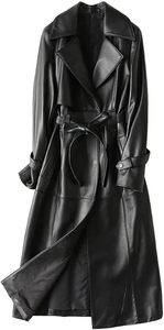 Stylish Women's Sheep Skin Genuine Vintage Long <b>Coat</b> Custom Color Quick Dry Breathable Winter Wool Liner 240g Zipper Closure - Product Image 6