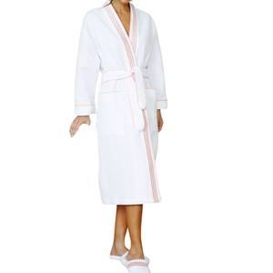 Albornoz Corto para Mujer, de Algodón Orgánico, Térmico, Ligero, Transpirable, Ecológico, Tejido, al por Mayor - Product Image 2
