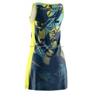 Vestido de Netball Ajustado sin Mangas para Mujer, Color Degradado, Estampado Sublimado, Absorbe la Humedad, Cuello Redondo, Ropa para Todas las Temporadas, con LOGO - Product Image 6