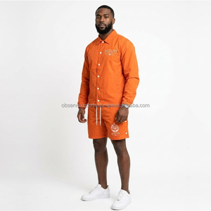 Conjunto Deportivo de Nylon con Logotipo Personalizado, Chaqueta y Pantalones Cortavientos de Poliéster - Product Image 4