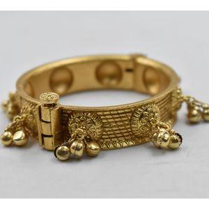 Brazalete indio de moda, hecho a mano, de diseño, chapado en oro, estilo occidental, abrible, para niñas y mujeres. - Product Image 3