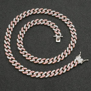 Best Selling Fashion Hip Hop Diamond Chain <b>Necklace</b> with Durable Stainless Steel Base for <b>Long</b> Lasting Everyday Wear - Product Image 6
