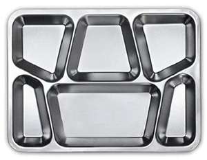 Plateau repas indien en acier inoxydable à 5 compartiments, avec couvercle en acier, design classique, rectangulaire, idéal pour le camping - Product Image 3