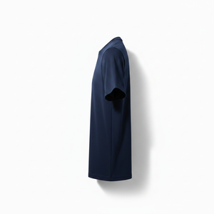 Camiseta de Hombre Seinlnuigont Azul Marino con Letra en Relieve, Manga Corta, Cuello Redondo, Corte Regular, Algodón Jersey, Estilo Minimalista - Product Image 4