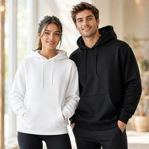 Sudaderas con Capucha de Invierno de Primera Calidad, 100% Algodón, Forro Polar Ecológico, Diseño con Bolsillo, Ropa Casual Unisex - Product Image 5