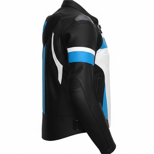 High Quality Unisex High-Street Style Motorbike Leather <b>Jacket</b> <b>Sheep</b> <b>Skin</b> Custom Logo Winter Zipper Closure Biker's Plus Size - Product Image 3