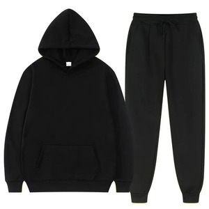 2025 Unisex Hoodie Fitness Gym Sportswear Men's Jogger <b>Running</b> Set Winter Sports Tracksuit with Plus Size Feature - Product Image 4