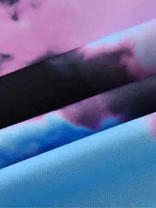 <b>Tie</b> Dye Hooded Sweatshirt <b>Men</b> Regular Fit Casual Knitted Blue <b>Pink</b> Black Pattern Autumn Wear - Product Image 6
