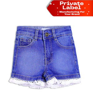 Shorts en jean sexy pour femme, style clubwear d'été, à ourlet effiloché et à lacets, vente en gros, personnalisables avec marque privée - Product Image 1