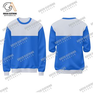 Sudadera ZPB - Azul Rey |   Sudadera de Felpa 100% Algodón Zeta Phi Beta con Logotipo del Equipo Bordado en Chenilla, Ropa de la Hermandad - Product Image 5
