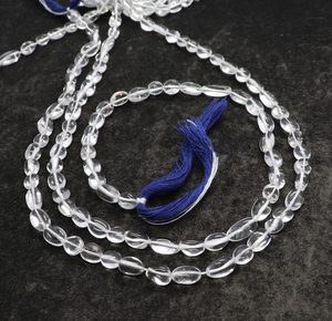 Perles de quartz cristal naturel lisses en forme de pépite, 5x7-6x9 mm, quartz clair, perles lisses en vrac, 13 pouces, pour la création de bijoux - Product Image 4