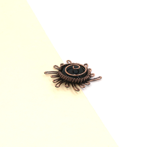 Colgante al por mayor de Jaspe Sangre de Dragón con alambre, cobre antiguo y latón, hecho a mano, joyería de piedras preciosas, colgante llamativo estilo bohemio - Product Image 3