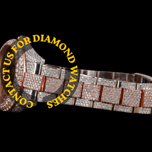 Impresionante Reloj de Pulsera Mecánico de Dos Tonos con Características Clásicas, Esfera Redonda con Diamantes Moissanite, Cronógrafo, para Hombre, Colección de Marca - Product Image 2