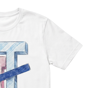 T-shirt blanc graphique artistique pour adolescents, en coton doux, col rond, manches courtes, vêtements décontractés à la mode pour tous les jours - Product Image 3