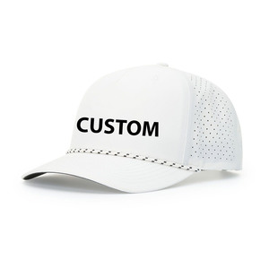 Custom Golf <b>Hat</b> Embroidered Logo Front Panel 5-Panel Adjustable Unisex Casual Spring Summer Golf Cap - Product Image 1
