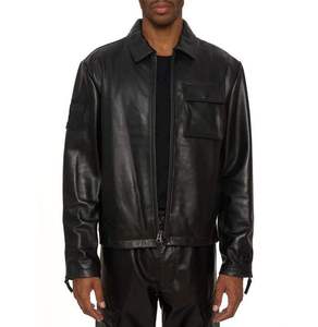 Custom Leather <b>Biker</b> <b>Jacket</b> for Men Genuine Leather Motorcycle Riding <b>Jacket</b> Vintage Style Wholesale Manufacturer - Product Image 5