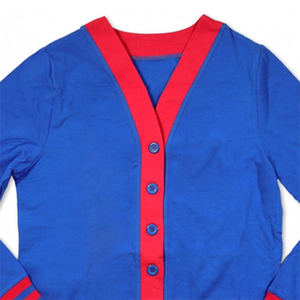 Women's Winter Custom ODM/OEM Wool/Cashmere Knit Thick Varsity Sorority Design <b>Cardigan</b> <b>Sweater</b> V-Neck Regular Sleeves Front - Product Image 5