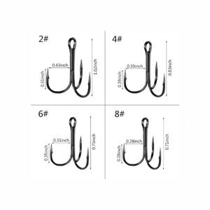 Anzuelos Triples de Acero Inoxidable Resistentes a la Corrosión, Anzuelos Circulares para Pesca de Lubina y Trucha - Product Image 3