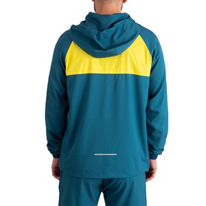 Ensemble coupe-vent personnalisé avec logo, short et veste en nylon, fermeture éclair intégrale, deux pièces, léger, pour homme - Product Image 5