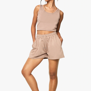 Women's Crop Top Co Ord Set Matching Two <b>Piece</b> Casual Clothing with Modern Silhouette for Summer Fashion Travel Weekend Wear - Product Image 2