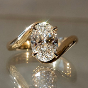 14K Solid Gold Lab Grown Diamond Engagement <b>Ring</b> IGI Certified VVS Clarity D Color Created Solitaire <b>Fine</b> Jewelry For Women - Product Image 2