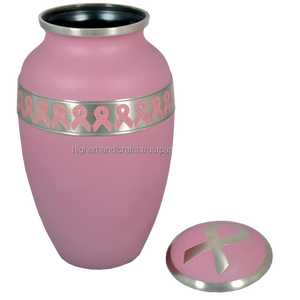 Domtop โกศทองเหลืองสีชมพูและสีเงิน,แกะสลักโกศสำหรับขี้เถ้าอุปกรณ์งานศพขนาดใหญ่ - Product Image 5