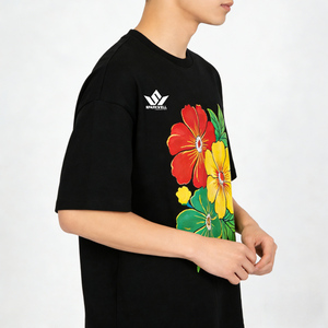 Men's <b>White</b> Letter Logo Print T-Shirt Short Sleeve O-Neck Cotton Jersey Regular Fit Casual Everyday <b>Tee</b> - Product Image 2