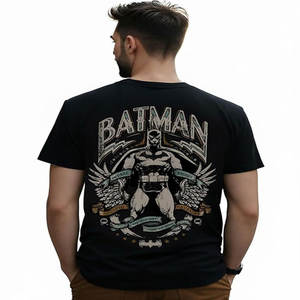 T-shirt décontracté oversize en coton 230g, couleur unie, col rond, manches courtes, épaules dénudées, couche de base - Product Image 1