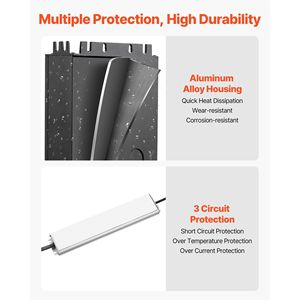 300W 24V DC ไดรเวอร์ LED พาวเวอร์ซัพพลายหม้อแปลงแรงดันไฟฟ้าต่ำ IP67กันน้ำ - Product Image 4