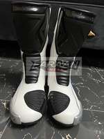 Bottes de moto pour hommes, bottes de course en PU, hauteur genou, été/hiver, protection, piste, vente en gros, logo personnalisé