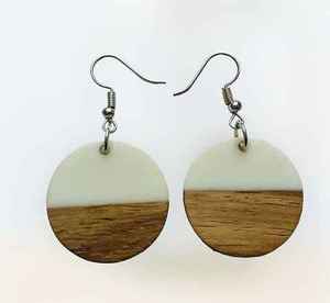 Mint Meadow Wood <b>Resin</b> Earrings Seafoam Wood And <b>Resin</b> Dangles Mint Breeze <b>Resin</b> Craft Earrings Forest Glow Wood <b>Resin</b> <b>Crafts</b> - Product Image 3