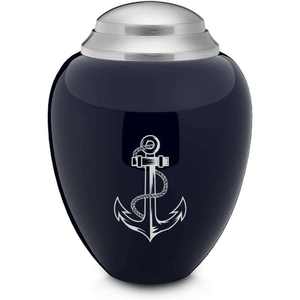 Urna Funeraria Metálica Verde Esmeralda con Diseño de Triple Banda Plateada y Tapa Segura para Cenizas de Adultos - Product Image 6