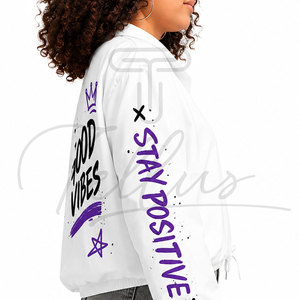 Chaqueta Corta Casual de Alta Calidad para Mujer, Chaqueta Cortavientos con Media Cremallera, Chaqueta Suave y Holgada para Mujer - Product Image 5
