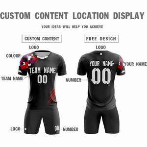 Conjunto de Camiseta de Fútbol Personalizada para Hombre, Cuello en V, Manga Corta, Sublimada, Nombre del Equipo 00, Absorbe la Humedad, Ajuste Atlético, para Todas las Temporadas - Product Image 4