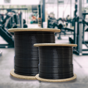 สายเคเบิลเหล็กเคลือบ TPU ของผู้ผลิตเกาหลี 7x19 สำหรับฟิตเนส สายเคเบิลสำรองสำหรับระบบรอก สายเคเบิลนิรภัยทางทะเล จำหน่ายเป็นม้วน - Product Image 1