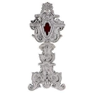 Relicario de latón de lujo con acabado dorado, monstrancia de diseño tradicional, decoración de mesa para el hogar, decoración duradera para sala de estar con metal - Product Image 2