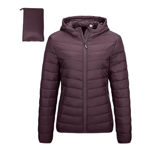 Chaqueta Acolchada Ligera y Plegable para Mujer con Capucha, Chaqueta de Invierno Acolchada, Abrigo Cálido y Aislante para Clima Frío, Informal para Exteriores - Product Image 1