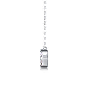 <b>Heart</b> <b>Shape</b> Moissanite Pendant Necklace 925 Silver Rhodium Plated Round Brilliant Cut Claw Setting Women's Classic <b>Box</b> Chain - Product Image 2