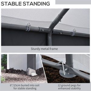 Mini Serra Moderna Facile da Montare con Struttura in Acciaio Zincato e PVC/PE per Uso Domestico e Giardino - Product Image 3