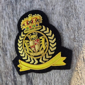Hand Embroidery Bullion Wire Patch Fashion Top Fabric Badges Hand Made With Custom Packing Embroidery - Product Image 1