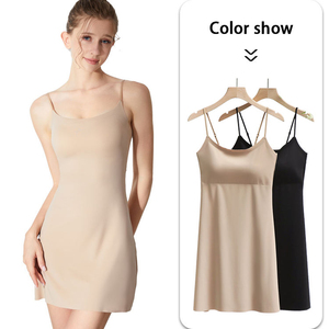 Custom Women Full Slip Dress Spaghetti Strap Scoop Neck Seamless Underdress Casual Sleepwear Camisole Nightgown - Product Image 6