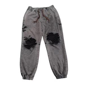 Acid washed Custom Heavyweight Cotton Hoodie and <b>Sweatpants</b> <b>Set</b> 2 Pieces Blank Vintage Sweatsuits Tracksuits for Men - Product Image 3