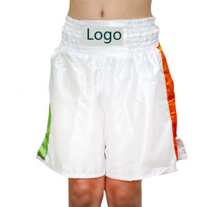 Shorts de boxe Pro-Series drapeau mexicain : Trunks de compétition en satin vert, blanc et rouge pour l'entraînement professionnel - Service OEM personnalisé - Product Image 5
