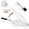 Cesta para asar pescado de acero inoxidable de alta resistencia con mango de madera extraíble y cepillo para rociar aderezos de regalo, accesorio esencial para barbacoa - Product Image 5