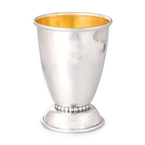Coupe Kiddush en laiton en forme de cloche, faite à la main, design vintage moderne, capacité 150-300 ml, pour les fêtes juives et les mariages - Product Image 5