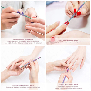 Pousse-cuticules en acier inoxydable de qualité export, outil de manucure double extrémité pour soins de beauté - Product Image 5