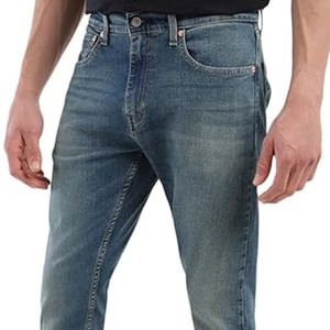 High Quality Tight Stretch Denim <b>Jeans</b> Mid Waist Micro <b>Elastic</b> Custom Streetwear Straight Stacked Slim Fit for Men <b>Jeans</b> - Product Image 5