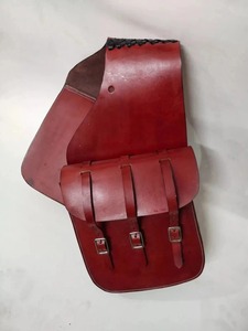 Bolsa de cuero para silla de montar estilo western, fabricada en India, con 3 correas para caballo, disponible con calidad y precio de exportación. - Product Image 2