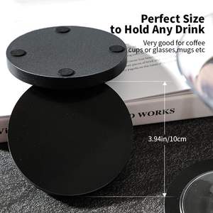 Posavasos de Mármol a Cuadros, Posavasos de Piedra Negra y Blanca para Mesa, Accesorios de Cocina, Decoración del Hogar a Cuadros y Moderna - Product Image 2